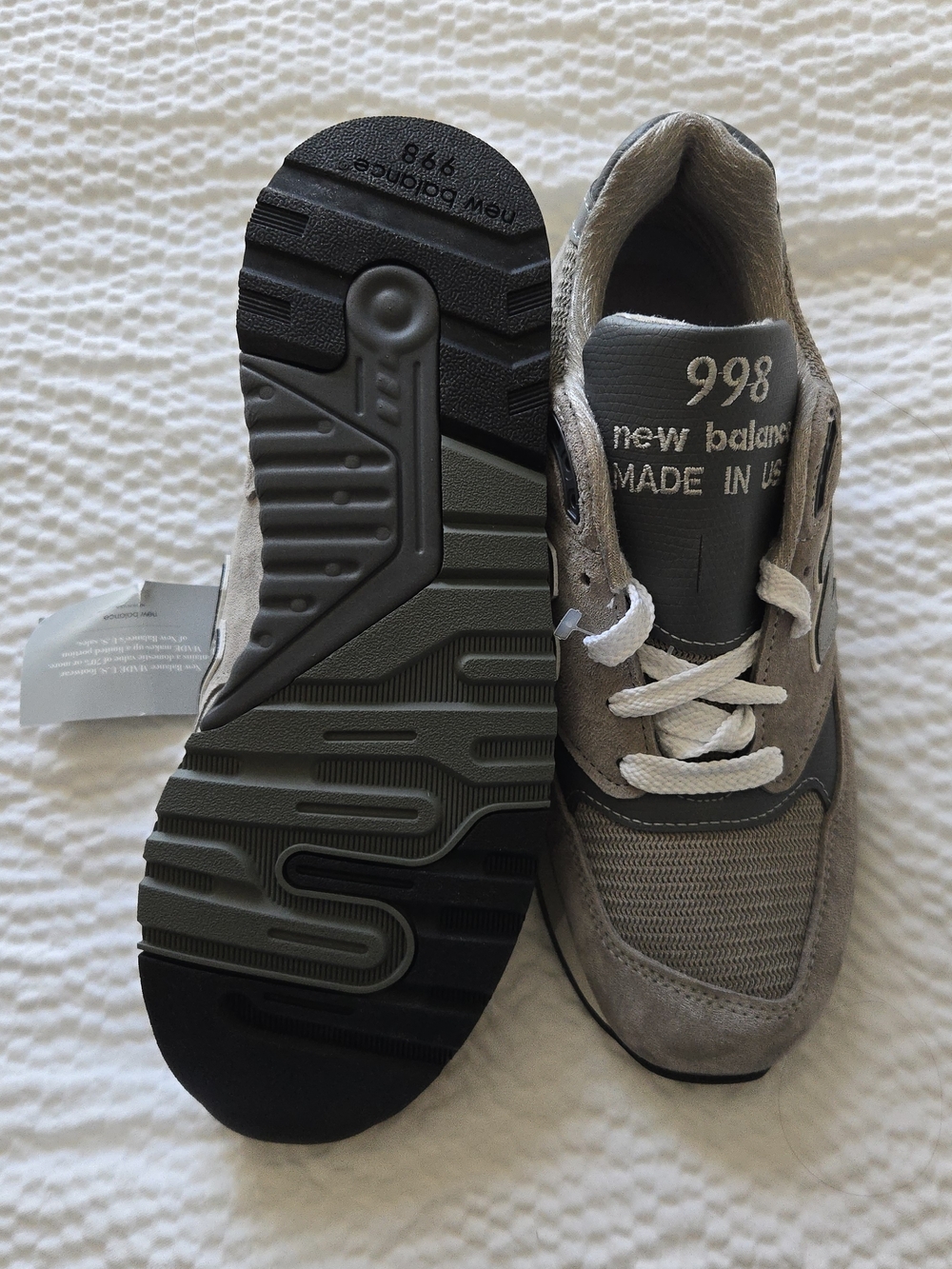 New Balance 998 Women 7.5 Made In USA Gray Suede & Mesh Sneakers 042026 - Picture 6 of 9